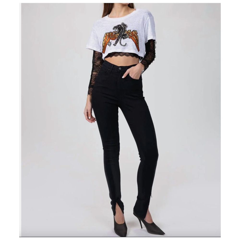 Weworewhat High Rise Skinny Leg Zip Jeans, Black‎ Size 26
